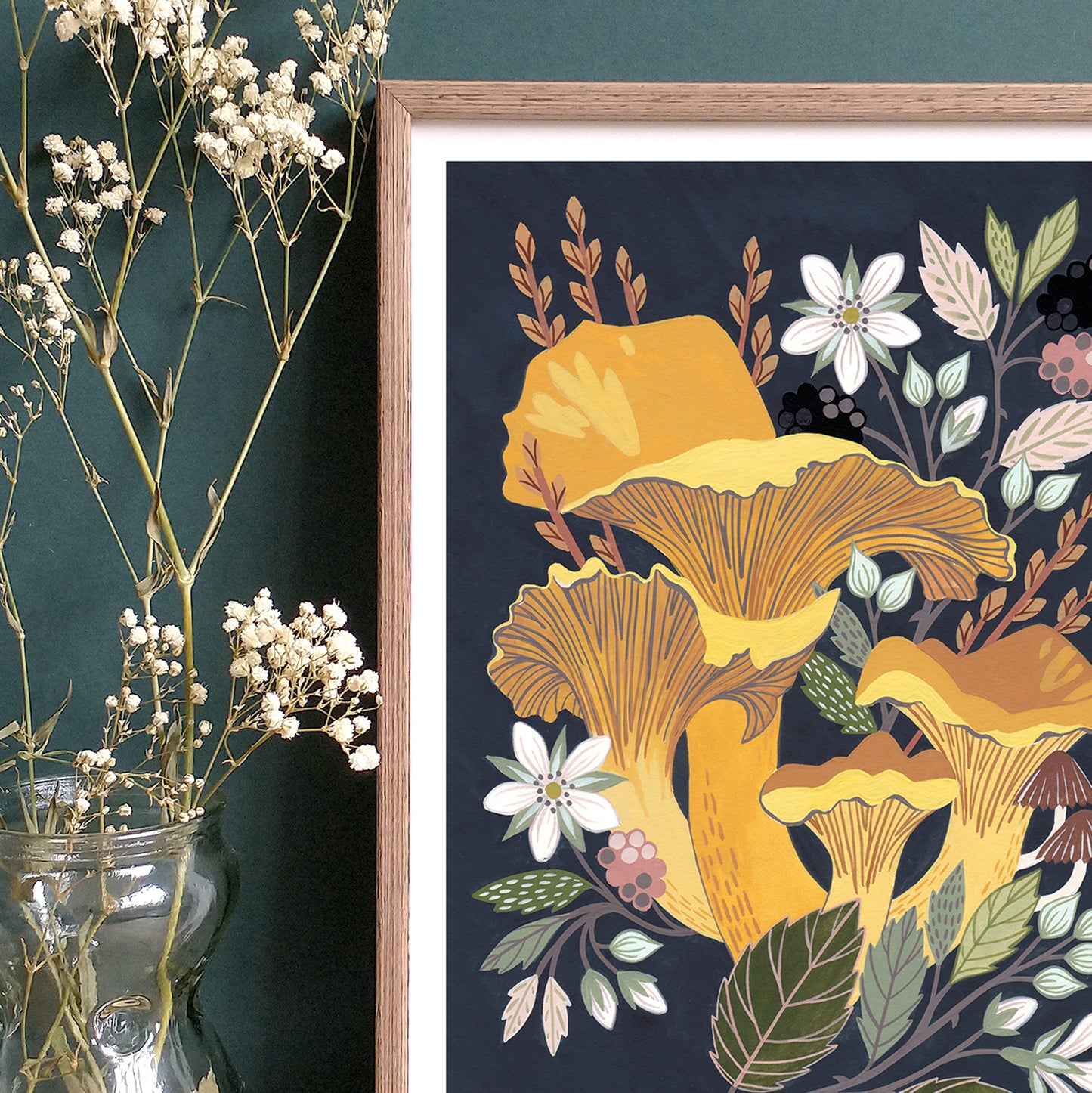 Mushroom Art Print | Chanterelle