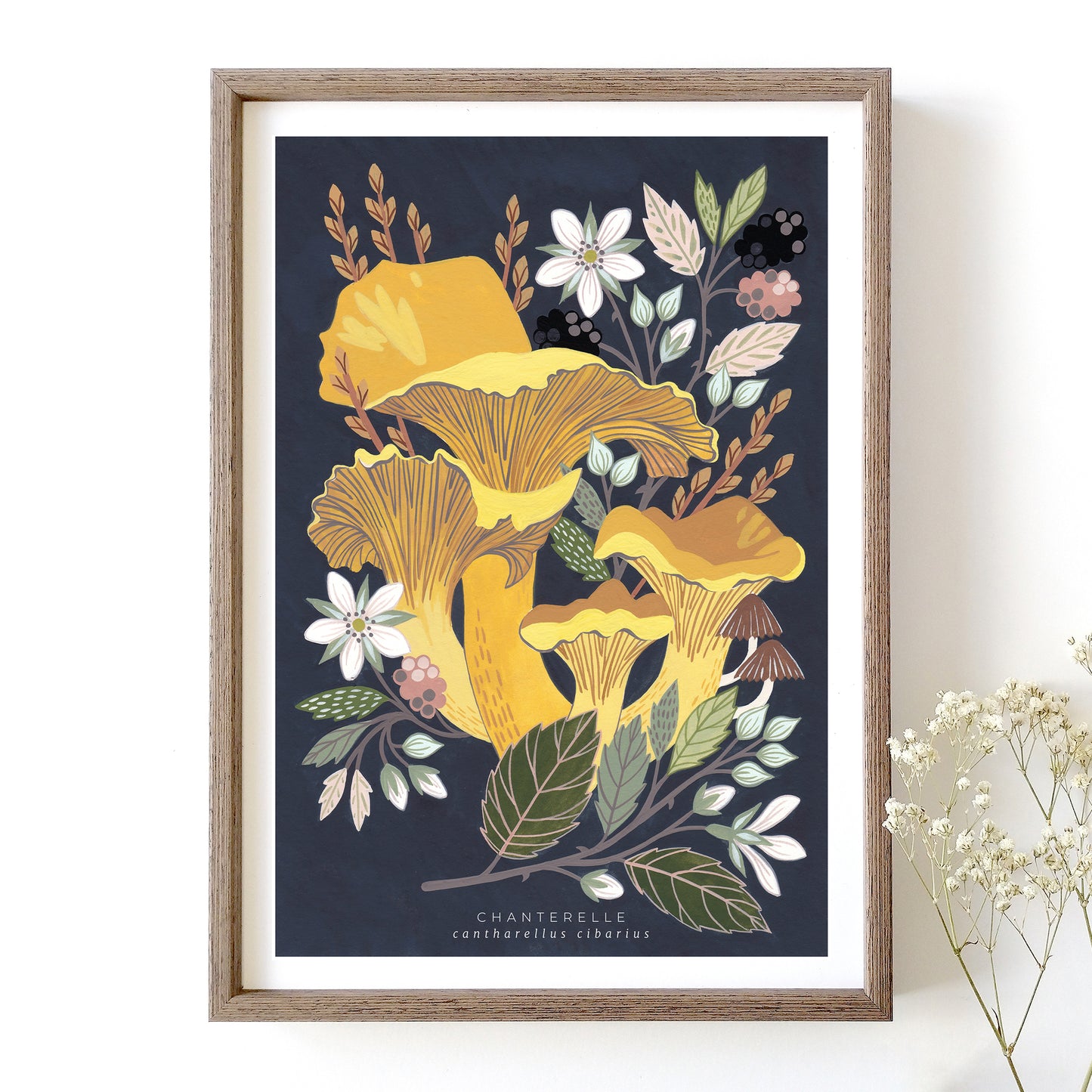 Mushroom Art Print | Chanterelle