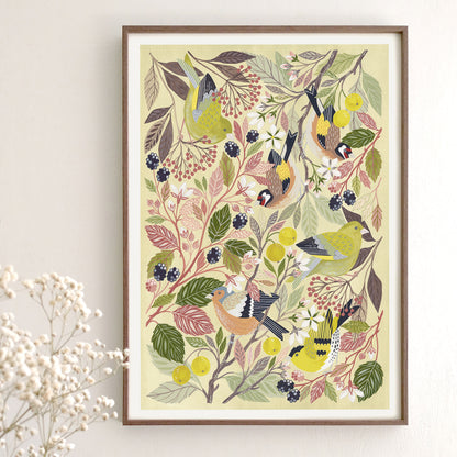 Charm of Finches II Art Print