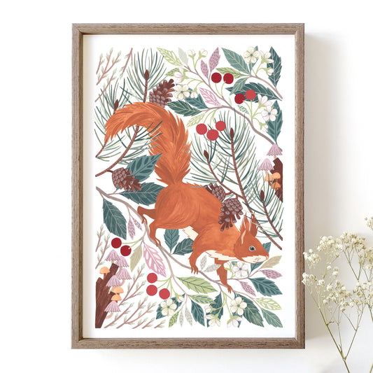 Red Squirrel II Art Print