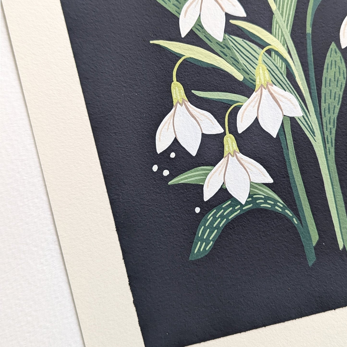 Forest Finds Original Painting: Snowdrops