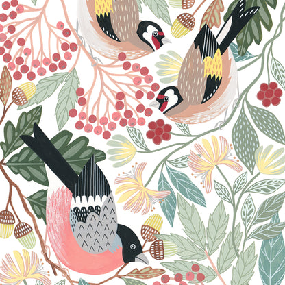 Woodland Finches I Art Print